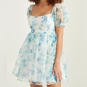 Altard State Square Neck Floral Mini Dress